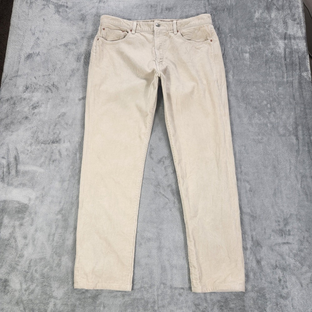 Buck Mason Pants Mens 34x32 Beige Ford Standard Corduroy Chino 5 Pocket Casual